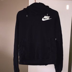 Nike black funnel neck sweatshirt